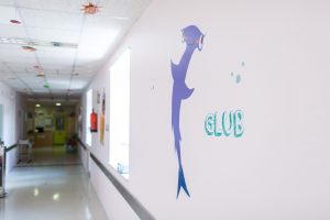 Uno de los pasillos del servicio de pediatría